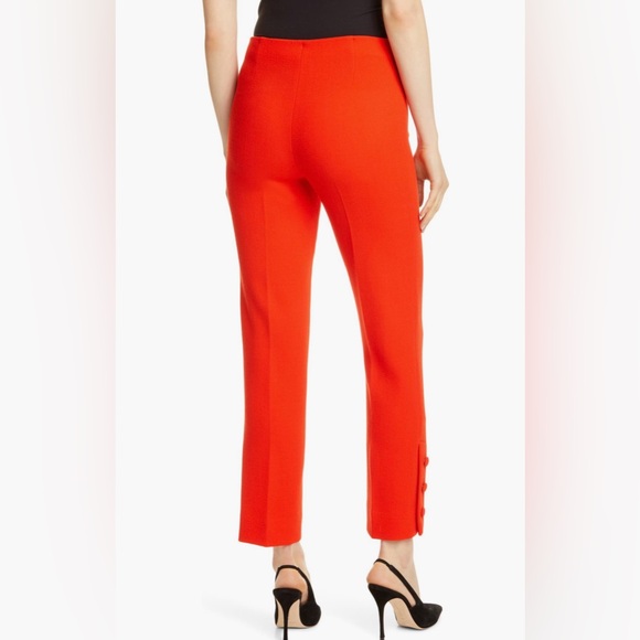 Lela Rose | Button Cuff Pants in Scarlet - Picture 2 of 12